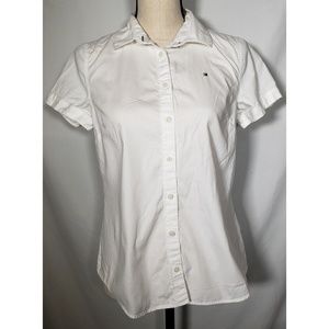 Tommy Hilfiger white short sleeve button down S